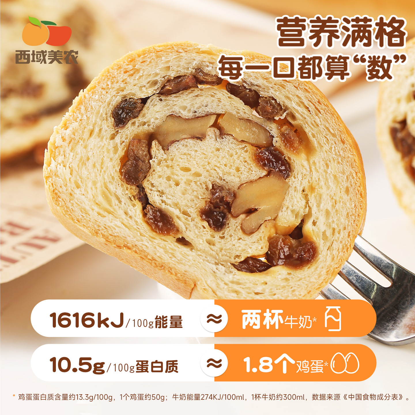 【新疆溯源零食节】西域美农 新疆黄油大列巴400g*2条