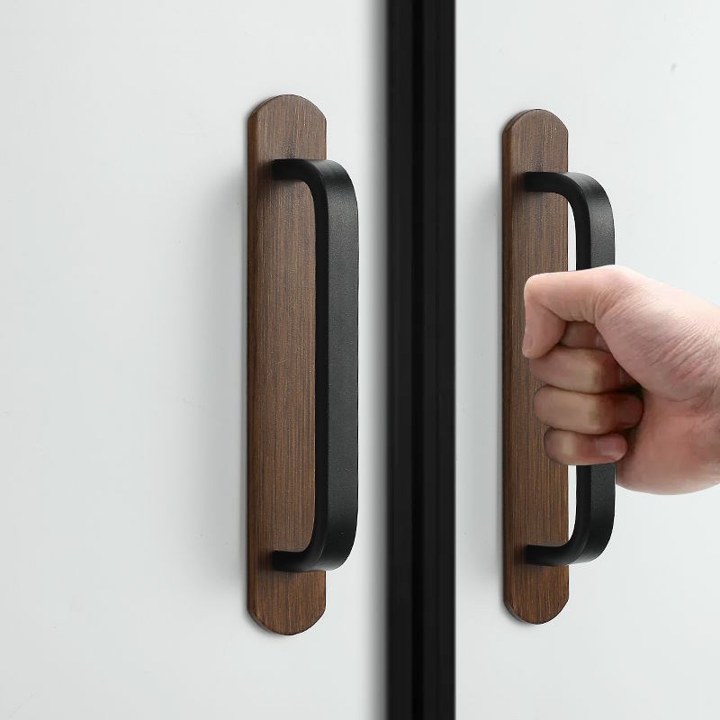 新款通用型免f打孔推拉门把手木门橱柜门玻璃门窗厨房明装粘贴把