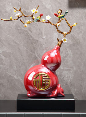 财葫芦摆件迎客k松装饰客厅玄关轻奢电视柜酒柜创意祝乔迁礼品