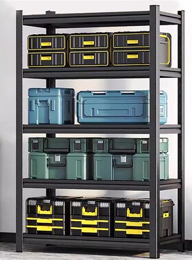 货架仓储置物架落地多q层仓库阳台储物架杂物间地下室钢制收纳架