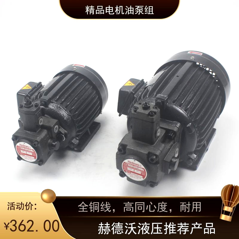 液压油泵电机组VP15/VP20+0.75KW/1.5KW液压帮浦总成内轴电机液压图片