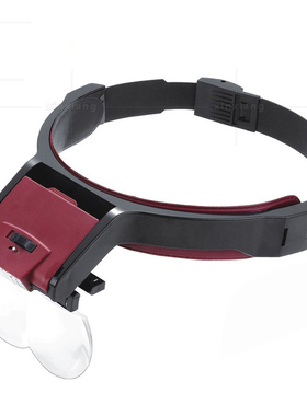 四组镜片帽子式带灯头戴式自动升压装置lLED头盔放大镜 81001-B