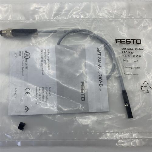 FESTO费斯托磁性开关SMT-8M-A-PS-24V-E-0,3-M8D 订货号574334
