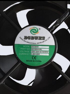 DGDWXS DS18060HBL 220/240V 0.28A 46W(滚珠轴承)机柜散热风扇