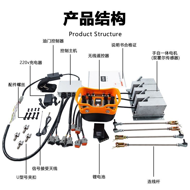 定制随车吊无线遥控器BT500比例摇杆模拟量汽车吊机用手自一体LCC