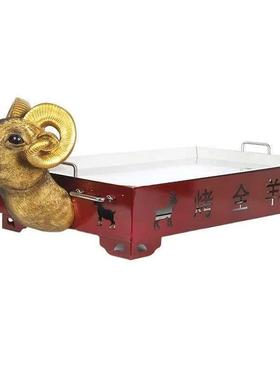 羊头VXD款餐具不烤锈烤全托盘木炭加热钢保温碳全羊可加羊热不锈