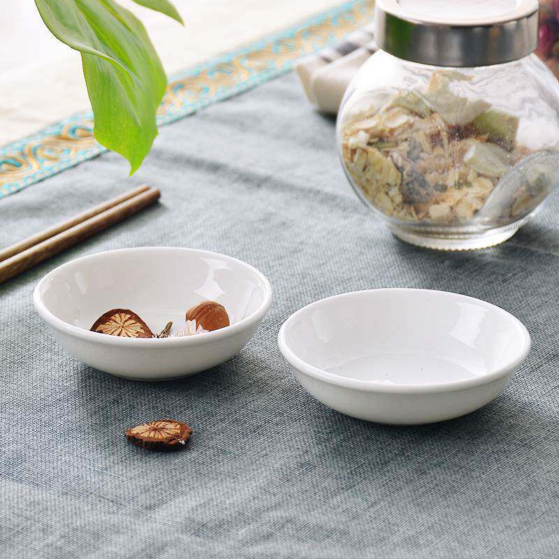 碟碟子10个调小碟DEC瓷碟子白色陶瓷早餐子蘸料料子家用4寸醋碟子