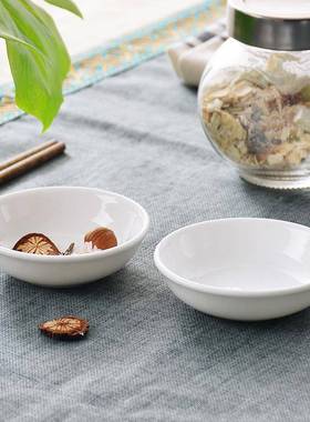 碟碟子10个调小碟DEC瓷碟子白色陶瓷早餐子蘸料料子家用4寸醋碟子