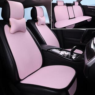 汽简车坐垫四季用亚麻小蛮腰夏季透气麻防滑通凉垫棉约座套627座