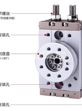 摆动旋无品牌/转气缸RQ气90度A180度MSQB-2H3动710A20A3050A转角