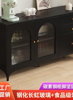 板UBH柜餐边多功能物茶水柜客厅岩复古风家用靠墙收纳储柜吧台柜