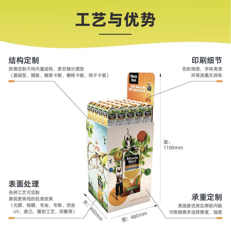 超市小堆头商超饮料架堆箱陈列促销展可示货架叠折高997承重方堆