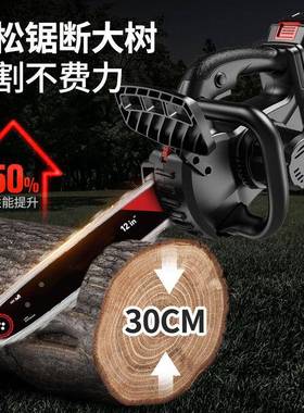 新款无刷功率电锯家用小型电链电手持木工锯锯柴伐木砍树90965大