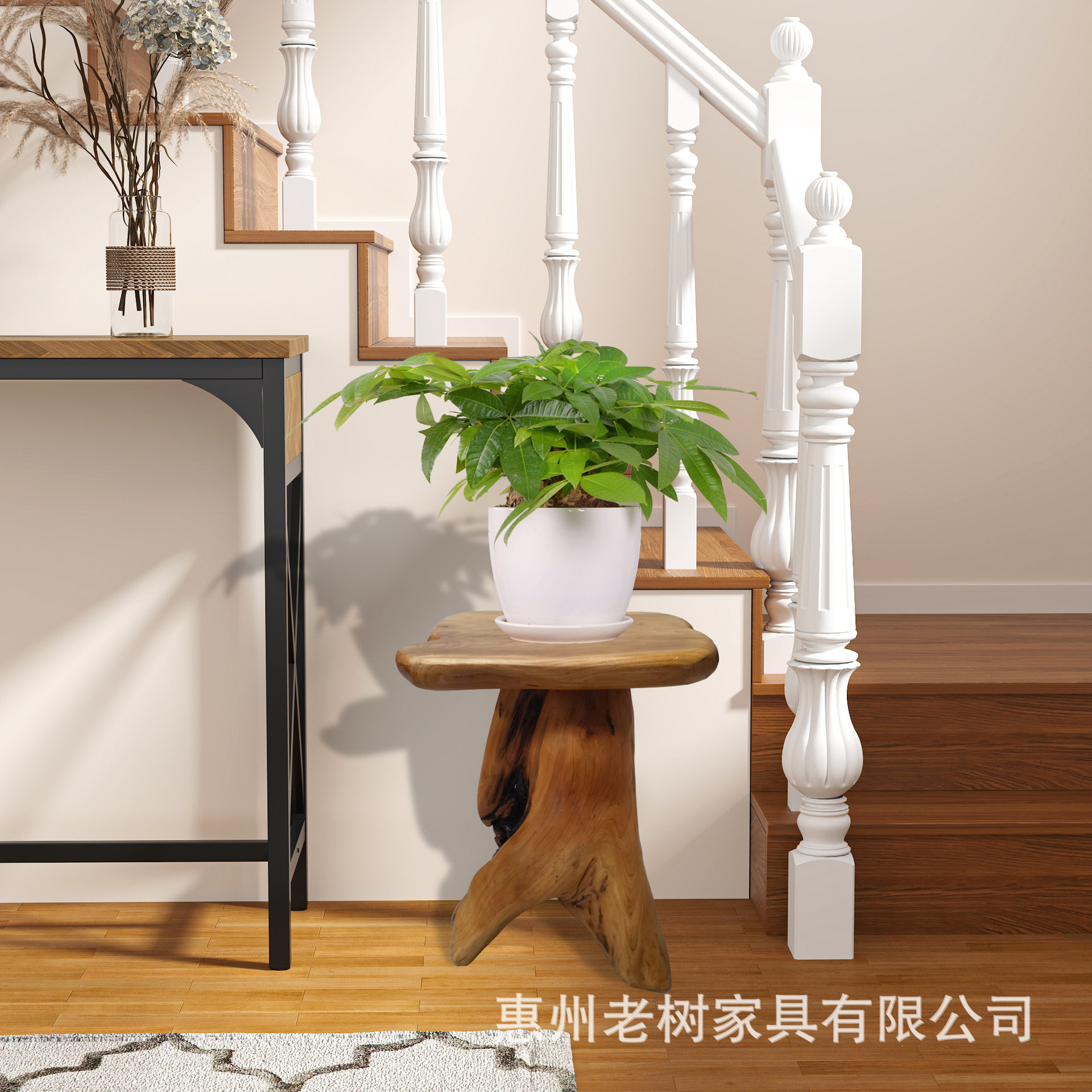 工厂现货天然根雕花架茶几底座