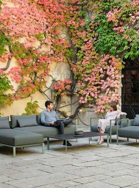 户外不OUX休锈钢沙发酒店售楼露台餐桌花椅园闲设计师防水处防晒