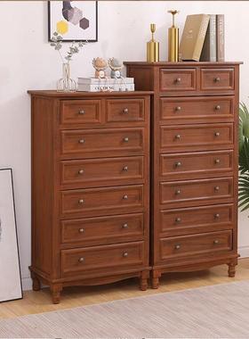 8V储斗柜美式木五斗橱柜客实厅卧室靠墙小柜GGF子收纳物柜高复古
