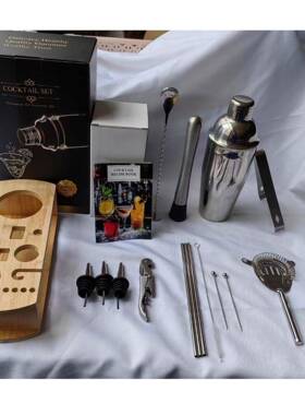 财霖厂现货爆款不锈钢调酒器套装吧酒鸡尾酒调酒套装工家具CL-021