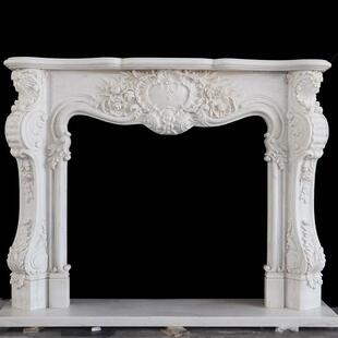 大理大花白雕祭台别花壁炉欧式法式墅客厅取石壁暖天然石材炉架石