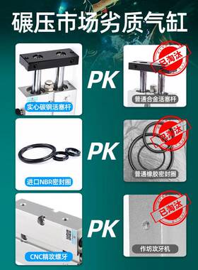 星辰气动轴双916杆气缸TDA10/1TN6/20/25/32-30x4x0x5双060x75x10