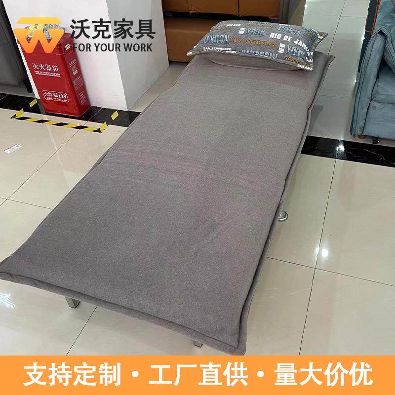 沃功能绒厅布沙发多床两用钢架客小户型折叠2103#单人懒人克简约