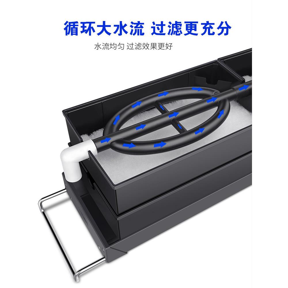 滴流箱鱼缸过滤箱大箱双层上层过滤箱培养细菌净化水过滤箱黑色