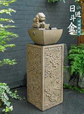 祥云柱展示柱彷石柱墩子客厅玄关盆景架底座花盆立柱室外落地摆件