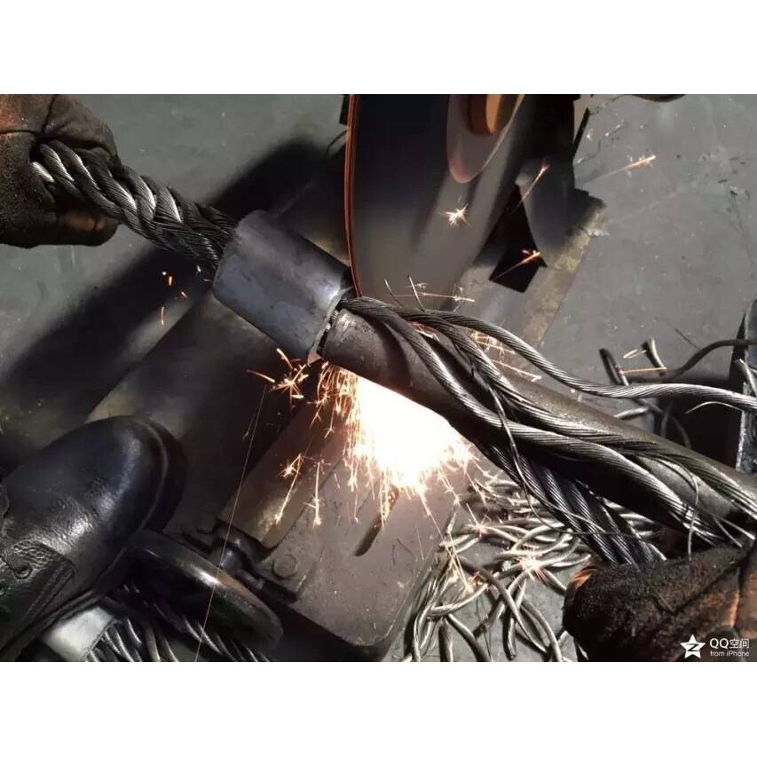 起重钢丝绳压环索扣人工编织钢丝绳吊索具索头