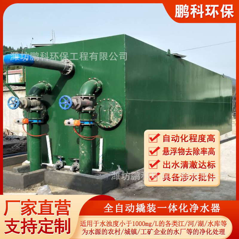 卧式一体化净水设备规格多样大型全自动净水设备饮用水净化器