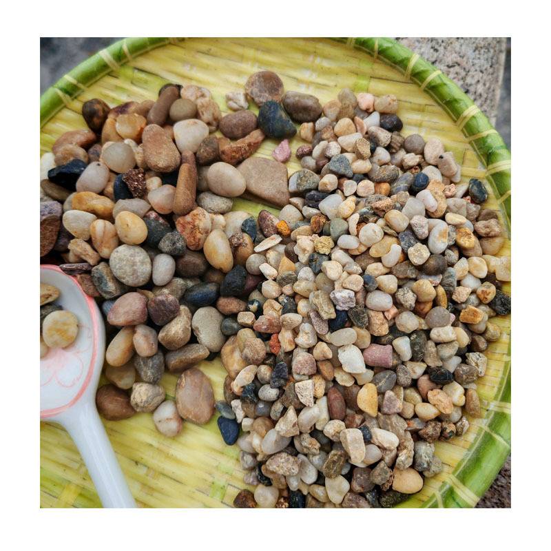 天然彩色雨花石造景套装红色白色混搭鹅卵石鱼缸庭院装饰铺面石