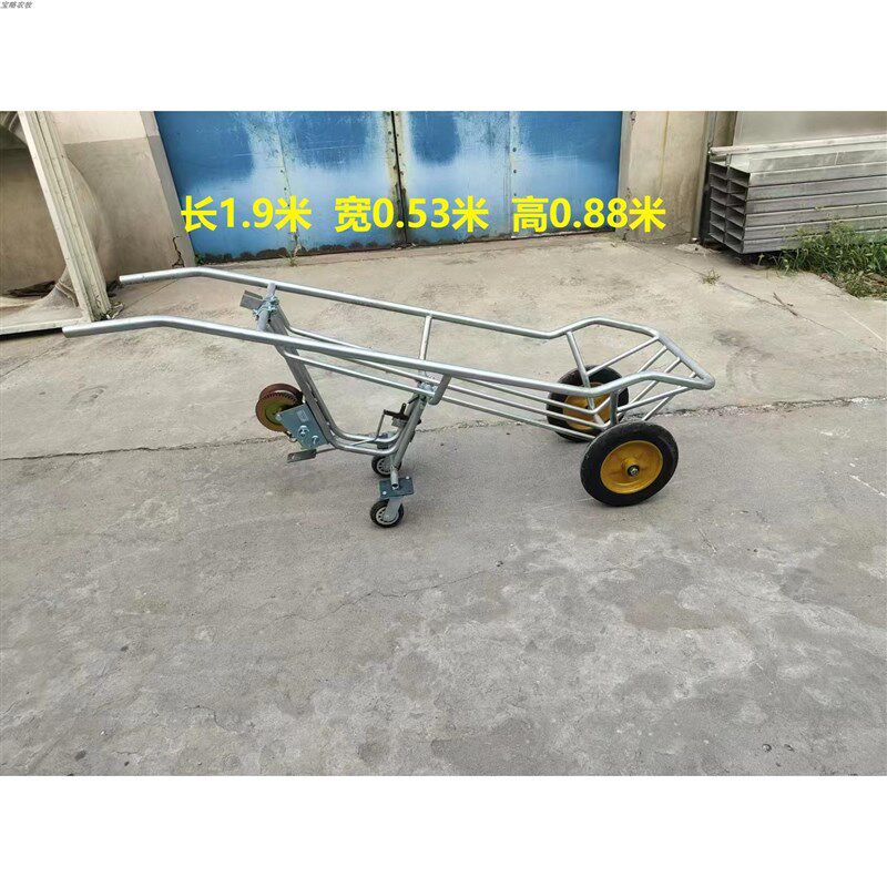 拉猪车防侧翻四轮动物尸体转运车养殖场I死猪拖车整体热浸锌耐腐
