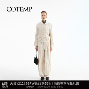 COTEMP ROWEN CROPPED COAT  26FW新款诺维复古超短大衣外套女