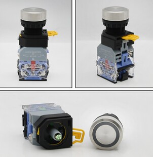 一佳金属头按钮YJ139 11E S自复位11EZ S自锁电源开关带灯 LA38A