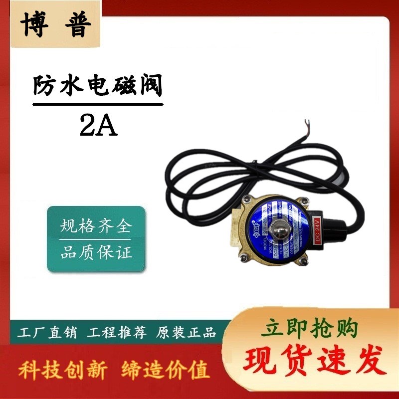 余姚博普 2A 喷泉专用 水下电磁阀 防水线圈 AC220V DC24V 包邮