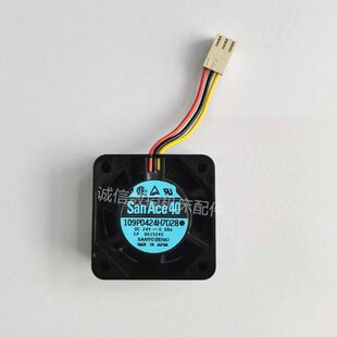 全新原装三洋 SanAce40 24V 0.08A 109P0424H7D28 4015变频器风扇