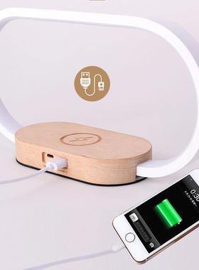 原控木小夜灯1机5W手充电触摸163室调光内学习护眼照明台灯触可调