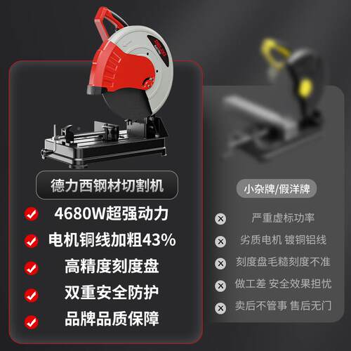 钢材割大机355多功能小RQS型家切用木材切割机材功率金属型机