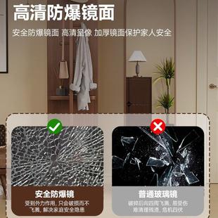 旋立转穿衣全身落地镜FAG家镜用帽卧室挂衣架镜子一体试衣镜式 可