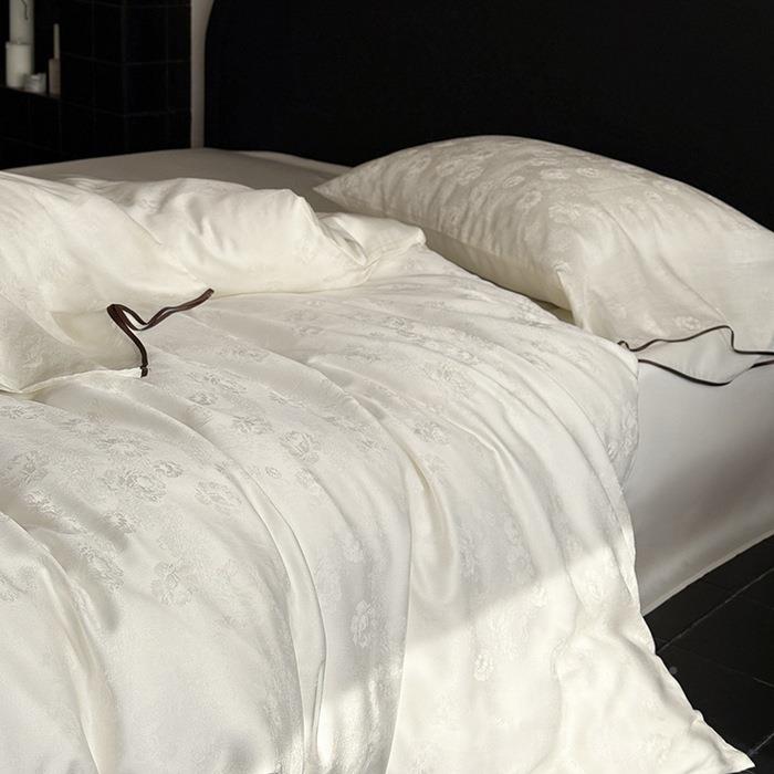 被奢风60S兰精天丝四JFV件套轻简约提花用套床单1.8m1.5米床上品