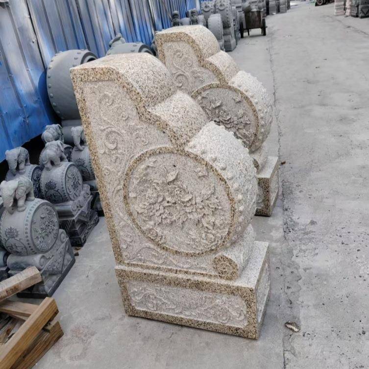 石雕大象抱鼓石门墩花岩岗抱祠一堂别墅门前yy-85h对鼓仿古石头石