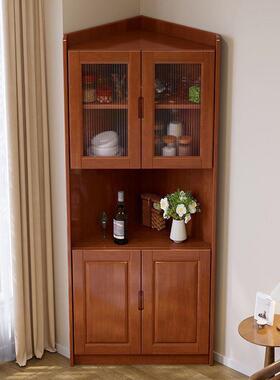 角角墙柜角三角餐边客转厅角落置YVB物柜架夹缝储物柜书拐角酒柜