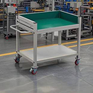 防静电移动工作台操作台可车间物料周转推车EMT多带带围边轮测试