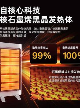 2电05新款全风屋取暖器家用石墨烯电CLH暖器大面积速热省暖气2片