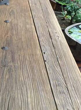 榆木门板复古板怀旧吧台桌旧木原木桌子RMQ风化老板茶桌茶台民俗