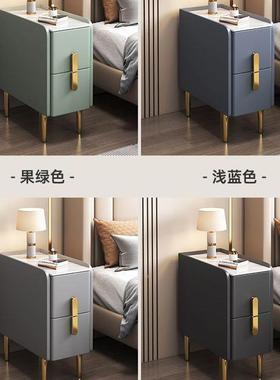 实木迷你床头现代简约217620c柜m物柜型智能柜储轻奢岩小板超窄床