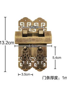 铜锁迷小古锁头你柜门锁中式仿古锁复代挂锁古典具FVR锁老式带钥