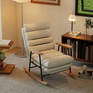 摇摇人椅实木沙WHT发单人摇椅休闲大躺椅阳台逍遥椅躺可可睡懒人