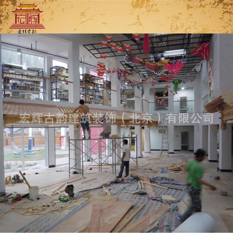 门雕头挡雨大门仿古阳东木匾额中式庭院门木头LQS实古建筑门楼家