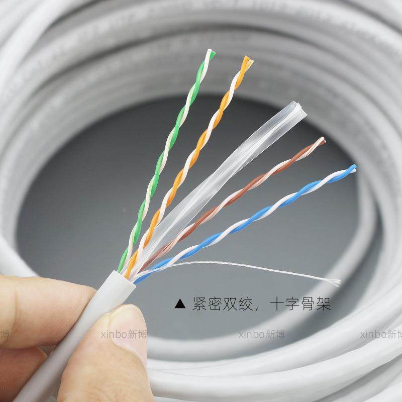 现货类网线千兆电6脑PLX网线络监控宽带线六类非屏蔽双绞白色30超
