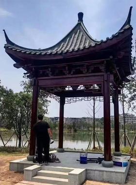 凉亭庭院别墅葡萄架实木廊花园户院长子室外防外腐木古WMU建亭子