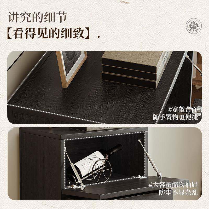 严BC99选中古风斗柜家用客电视柜抽卡屉柜床沙发边柜厅卧室头柜门